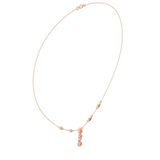 0.64 Round and Pear Moissanite Necklace in 925 Silver/925 Silver |WOKE