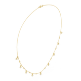 0.355 CT Round Moissanite Necklace in 9K Gold/925 Silver |WOKE