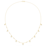 0.355 CT Round Moissanite Necklace in 9K Gold/925 Silver |WOKE