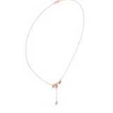 0.526 CT Round and Baguette Moissanite Necklace in 9K Gold/925 Silver |WOKE