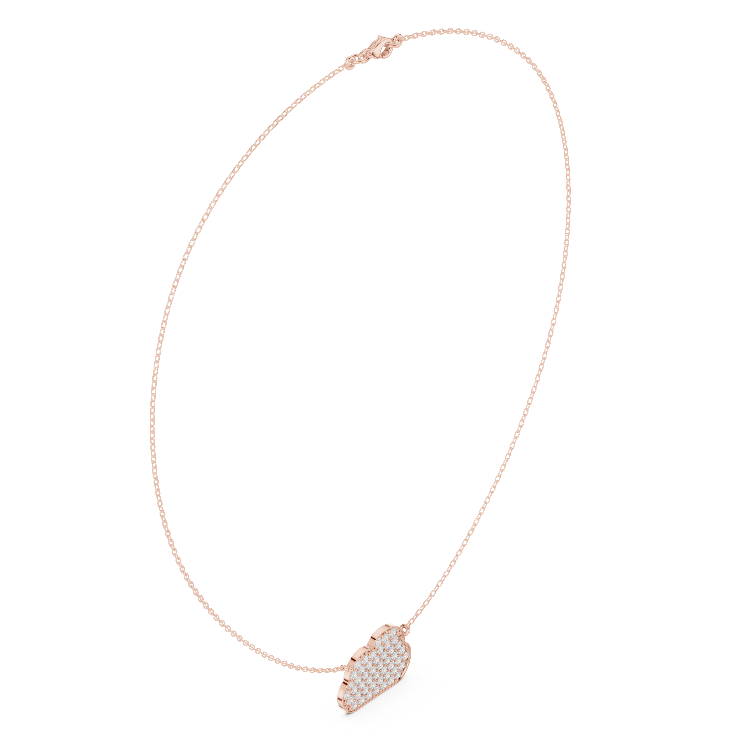 1.64 CT Round Moissanite Necklace in 9K Gold/925 Silver |WOKE
