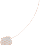 1.64 CT Round Moissanite Necklace in 9K Gold/925 Silver |WOKE