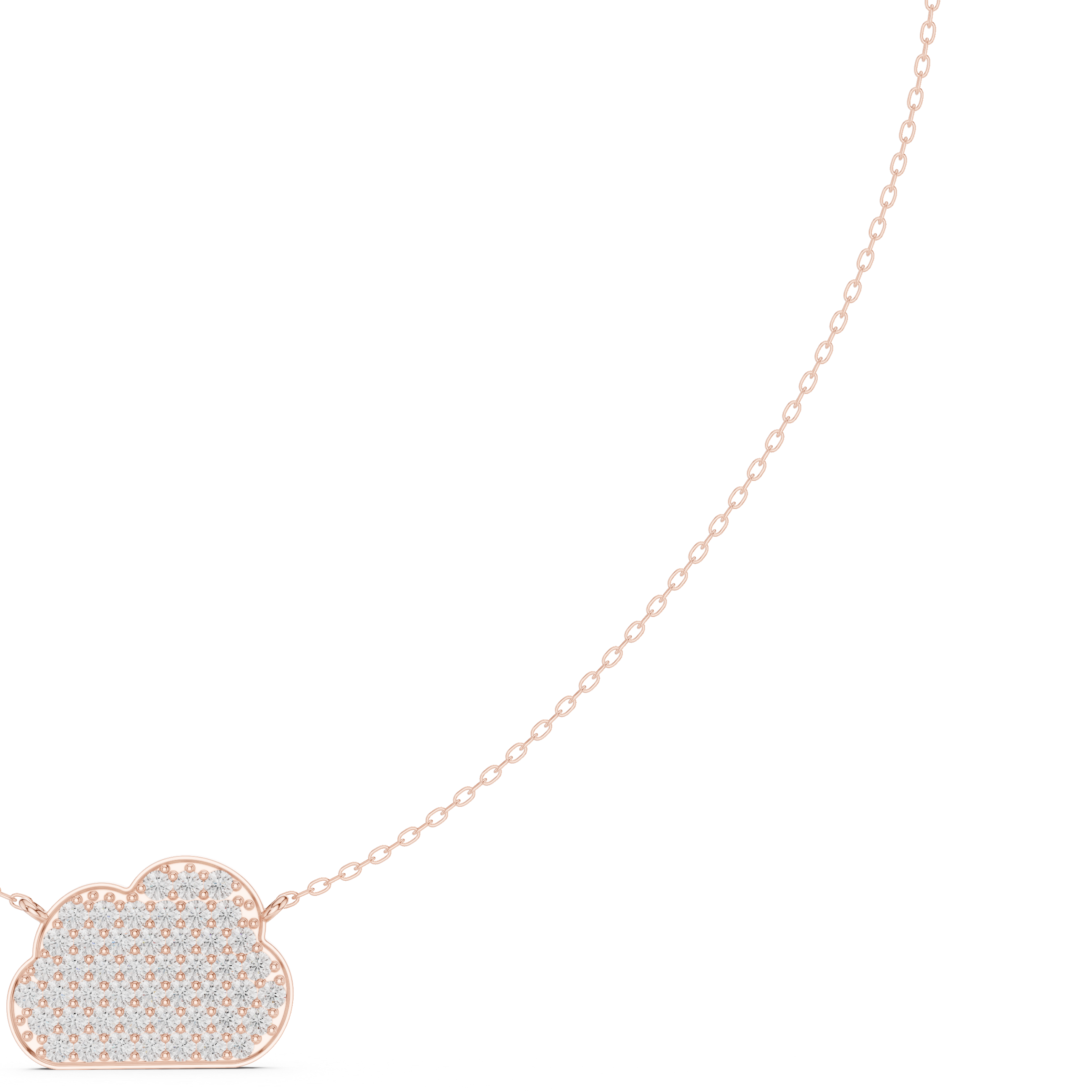 1.64 CT Round Moissanite Necklace in 9K Gold/925 Silver |WOKE