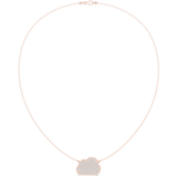 1.64 CT Round Moissanite Necklace in 9K Gold/925 Silver |WOKE