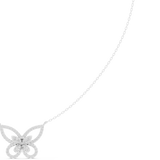 0.73 CT Butterfly Moissanite Necklace in 9K Gold/925 Silver |WOKE