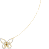 0.73 CT Butterfly Moissanite Necklace in 9K Gold/925 Silver |WOKE