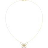 0.73 CT Butterfly Moissanite Necklace in 9K Gold/925 Silver |WOKE