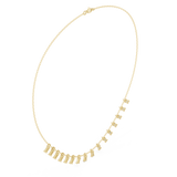 1.74 CT Round and Baguette Moissanite Necklace in 9K Gold/925 Silver |WOKE