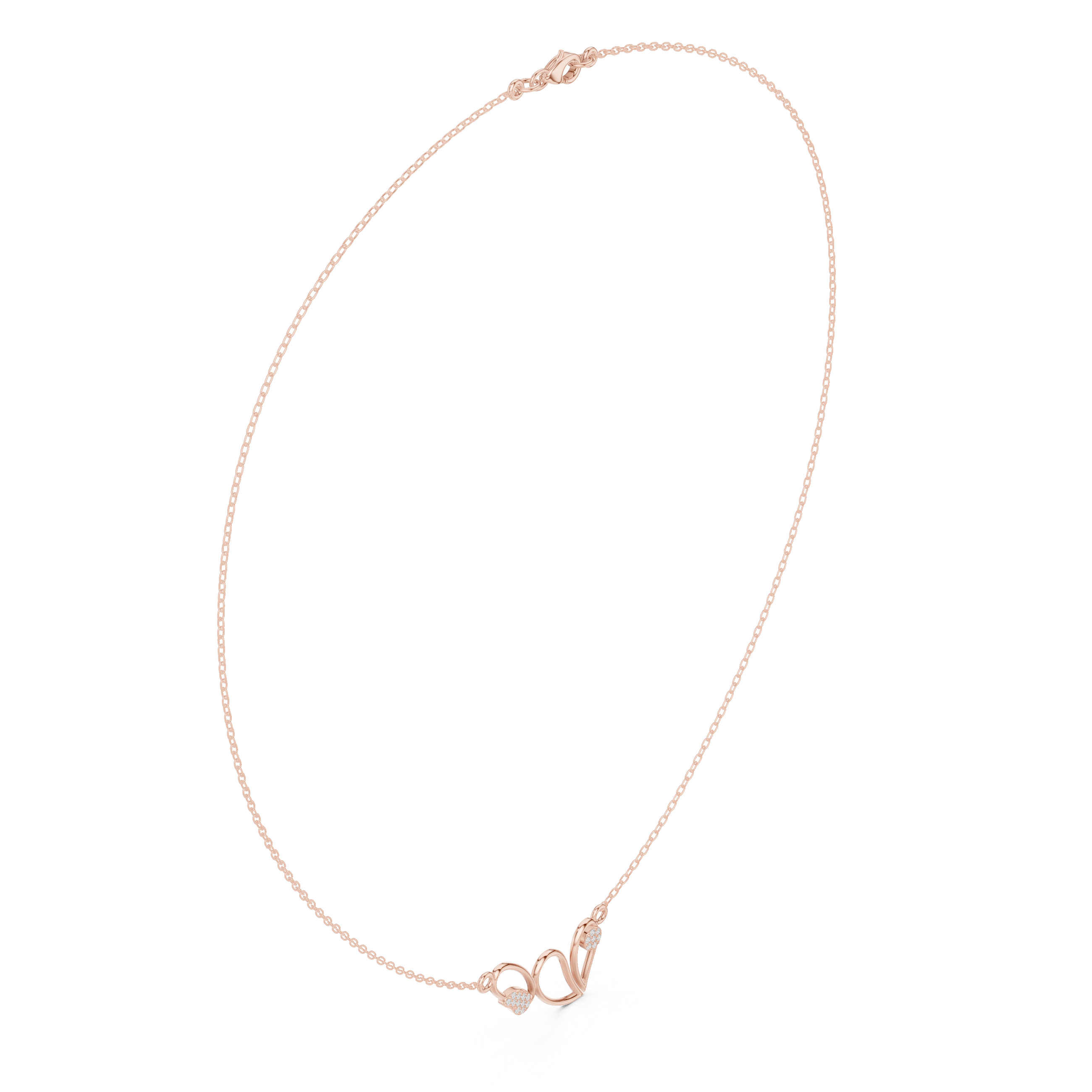 0.09 Round Moissanite Necklace in 9K Gold/925 Silver |WOKE