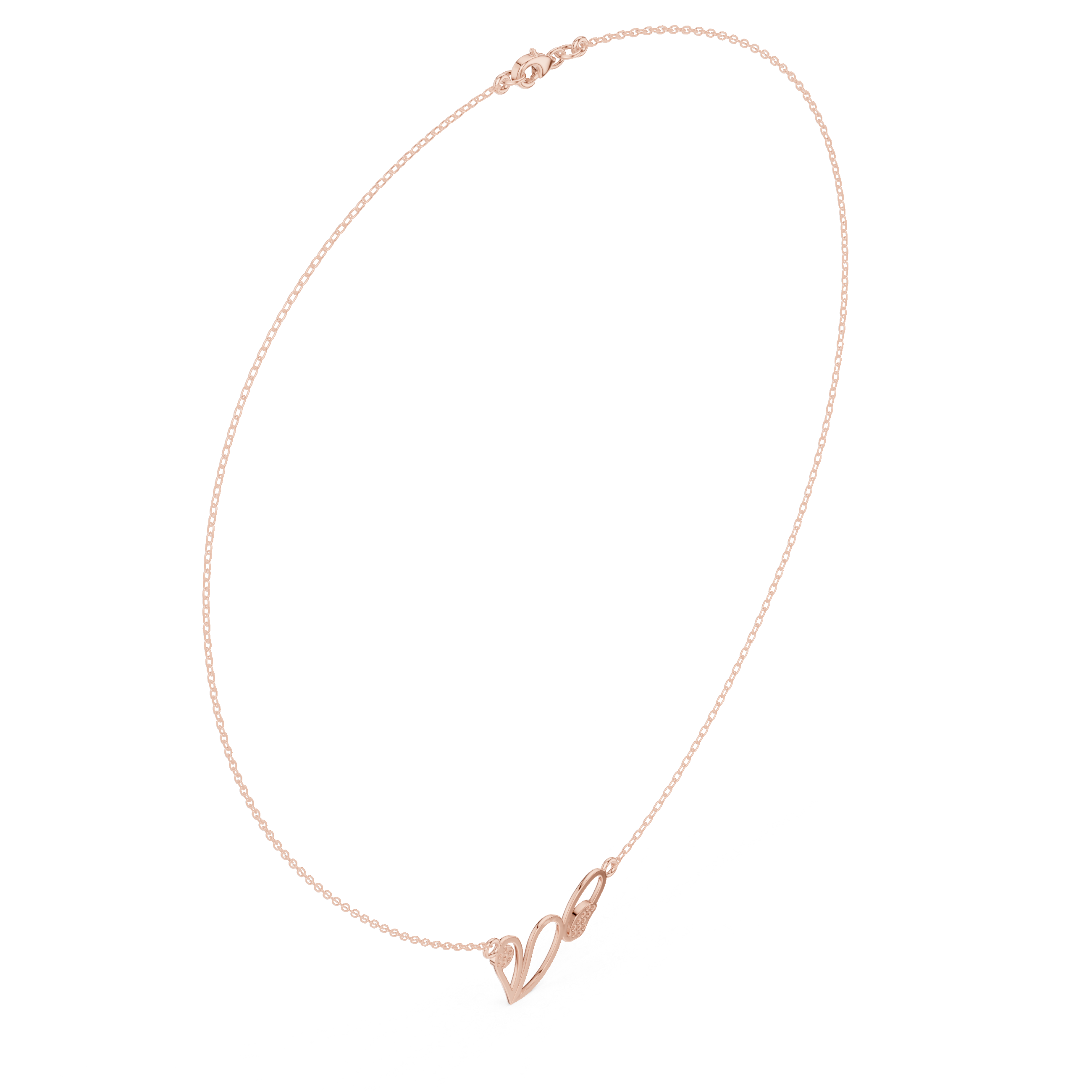 0.09 Round Moissanite Necklace in 9K Gold/925 Silver |WOKE