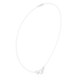 0.09 Round Moissanite Necklace in 9K Gold/925 Silver |WOKE