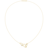 0.09 Round Moissanite Necklace in 9K Gold/925 Silver |WOKE