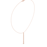 0.63 Round Moissanite Necklace in 9K Gold/925 Silver |WOKE