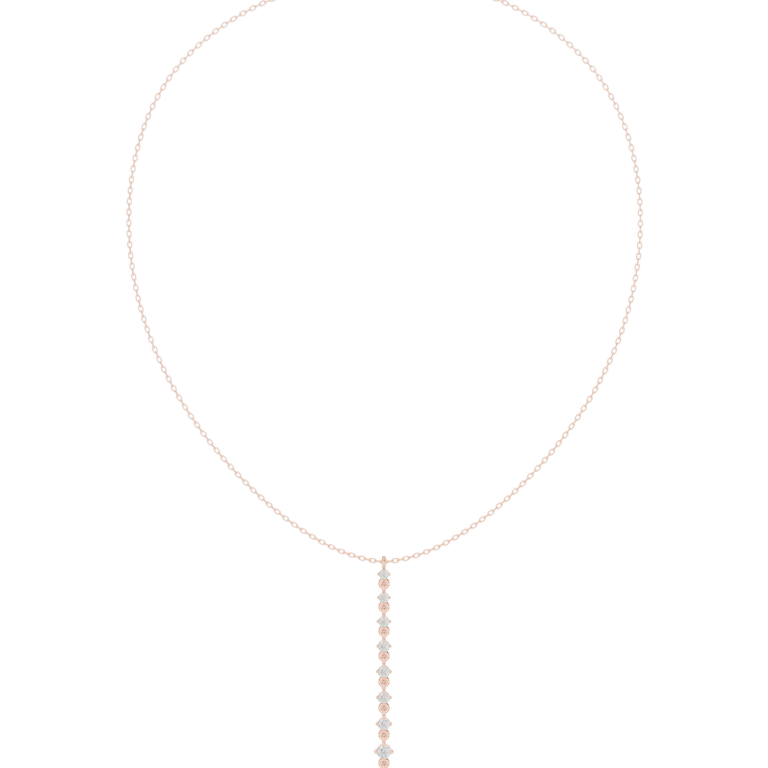 0.63 Round Moissanite Necklace in 9K Gold/925 Silver |WOKE