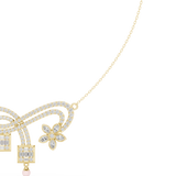 3.011 TCW Round Baguette and Marquise Moissanite Necklace |WOKE