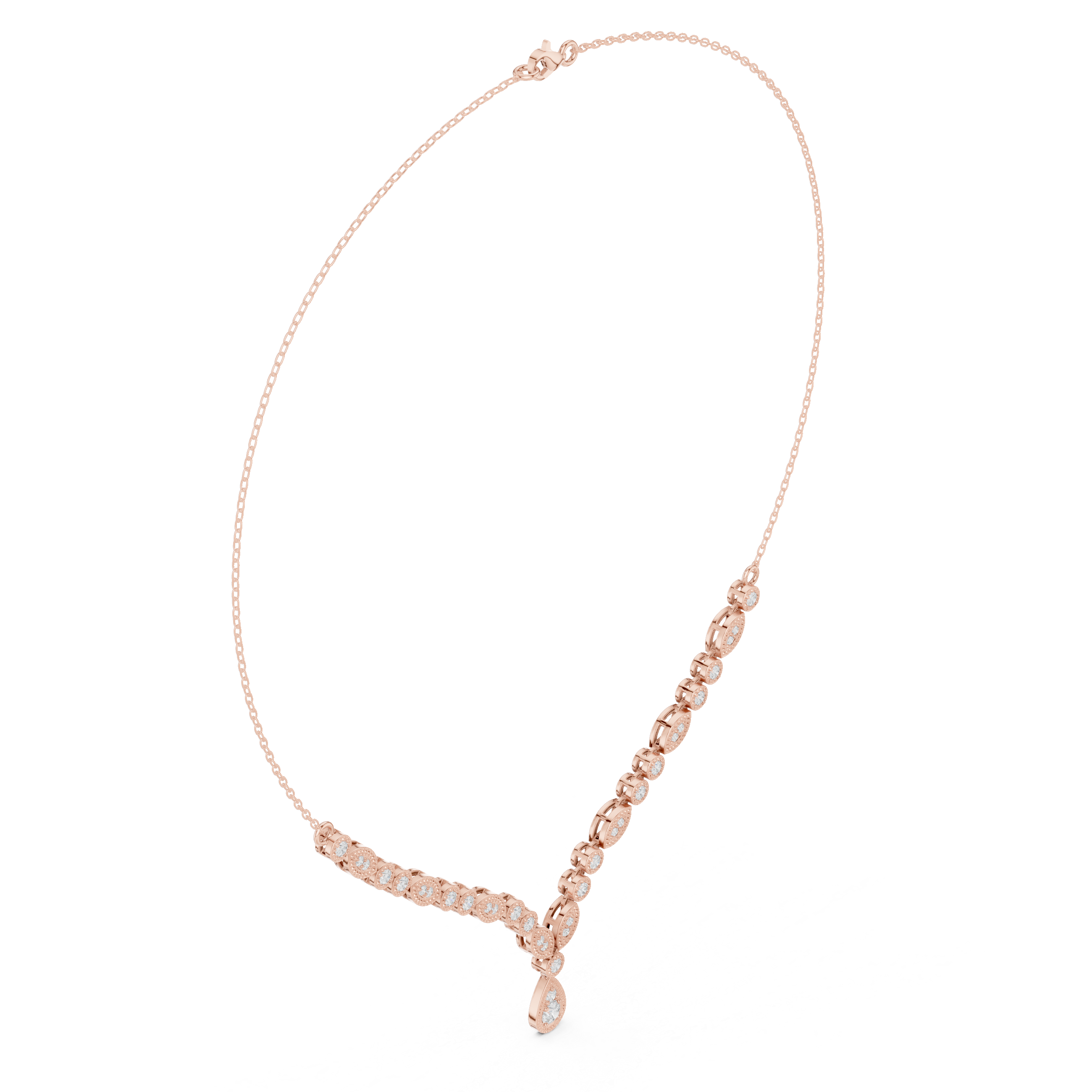 1.142 CT Round Moissanite Necklace in 925 Silver/9K Gold |WOKE