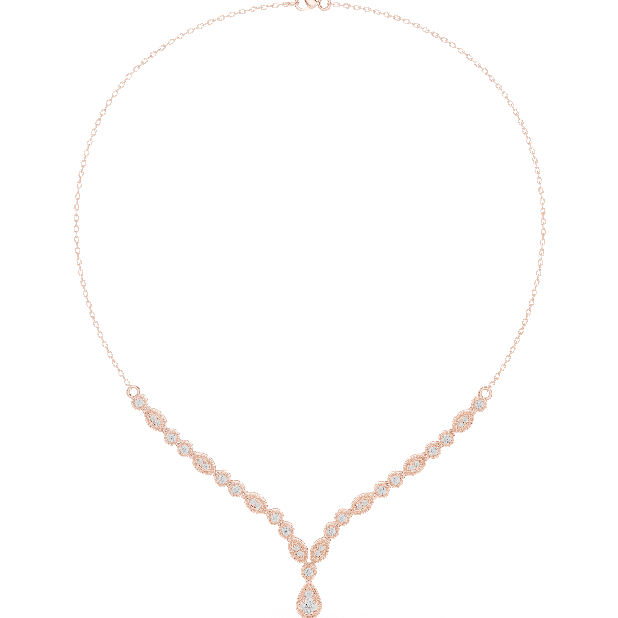 1.142 CT Round Moissanite Necklace in 925 Silver/9K Gold |WOKE