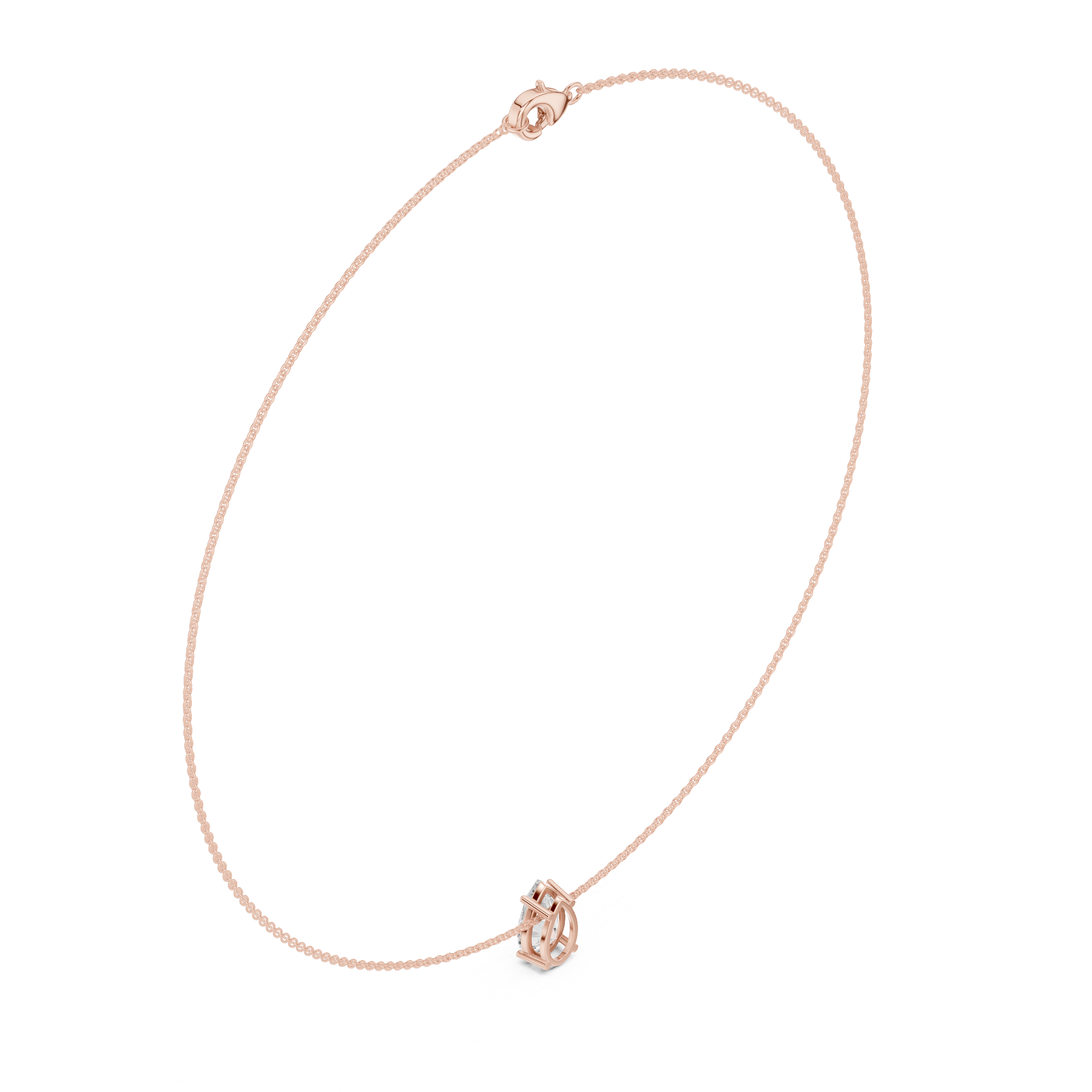 3.07 Pear Moissanite Necklace in 9K Gold/925 Silver |WOKE