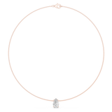 3.07 Pear Moissanite Necklace in 9K Gold/925 Silver |WOKE