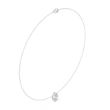3.07 Pear Moissanite Necklace in 9K Gold/925 Silver |WOKE