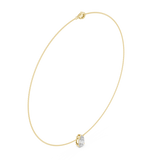 3.07 Pear Moissanite Necklace in 9K Gold/925 Silver |WOKE