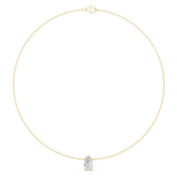 3.07 Pear Moissanite Necklace in 9K Gold/925 Silver |WOKE