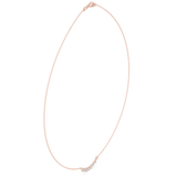 0.225 CT Round Moissanite Necklace in 9K Gold/925 Silver