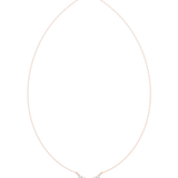 0.225 CT Round Moissanite Necklace in 9K Gold/925 Silver