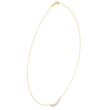 0.225 CT Round Moissanite Necklace in 9K Gold/925 Silver