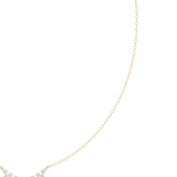 0.225 CT Round Moissanite Necklace in 9K Gold/925 Silver
