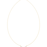 0.225 CT Round Moissanite Necklace in 9K Gold/925 Silver