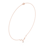 0.2391 CT Round Moissanite Necklace in 9K Gold/925 Silver |WOKE