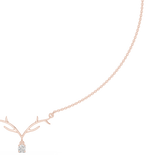 0.2391 CT Round Moissanite Necklace in 9K Gold/925 Silver |WOKE