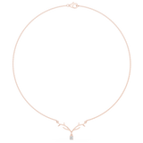 0.2391 CT Round Moissanite Necklace in 9K Gold/925 Silver |WOKE