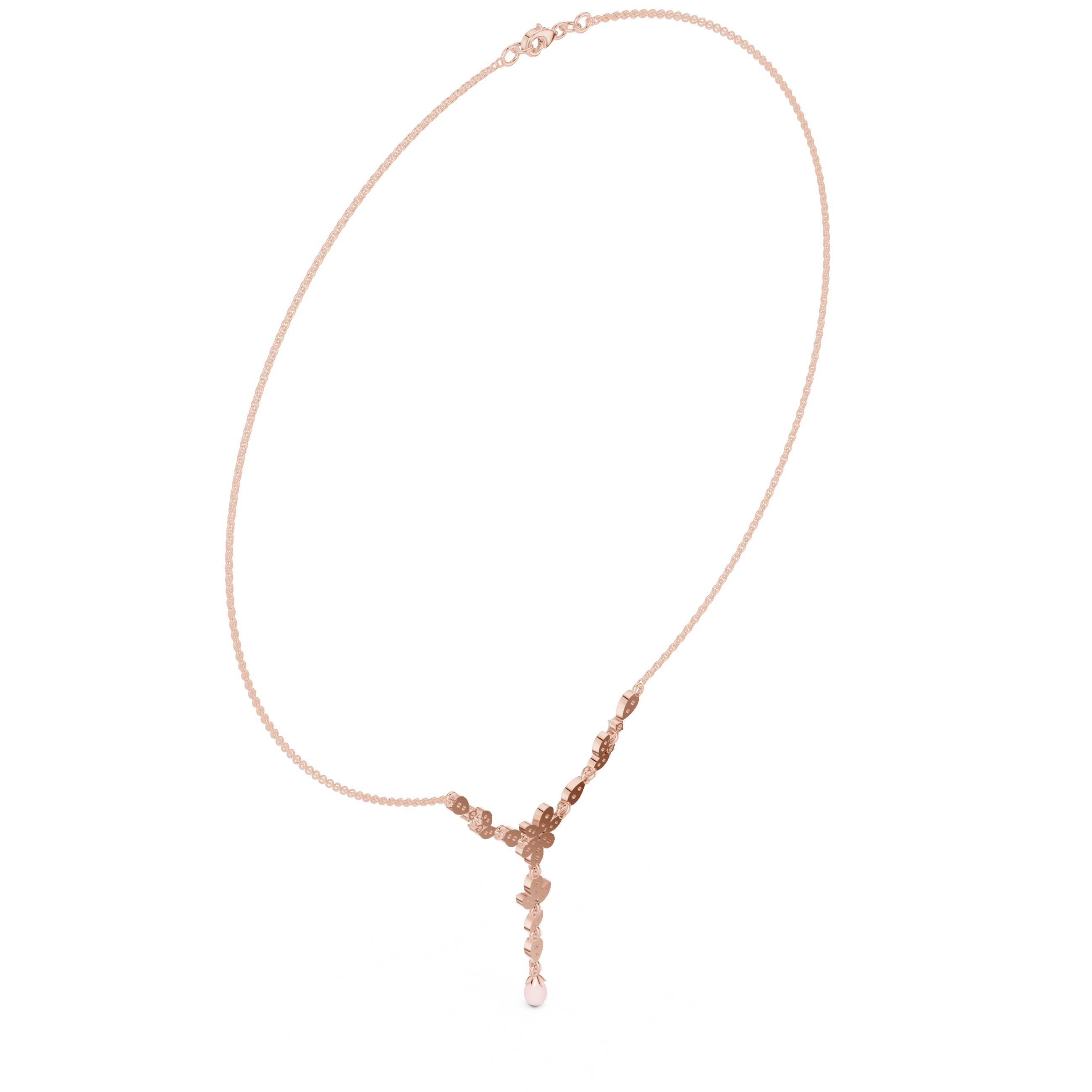 0.392CT  Round and Pear Moissanite Necklace |WOKE