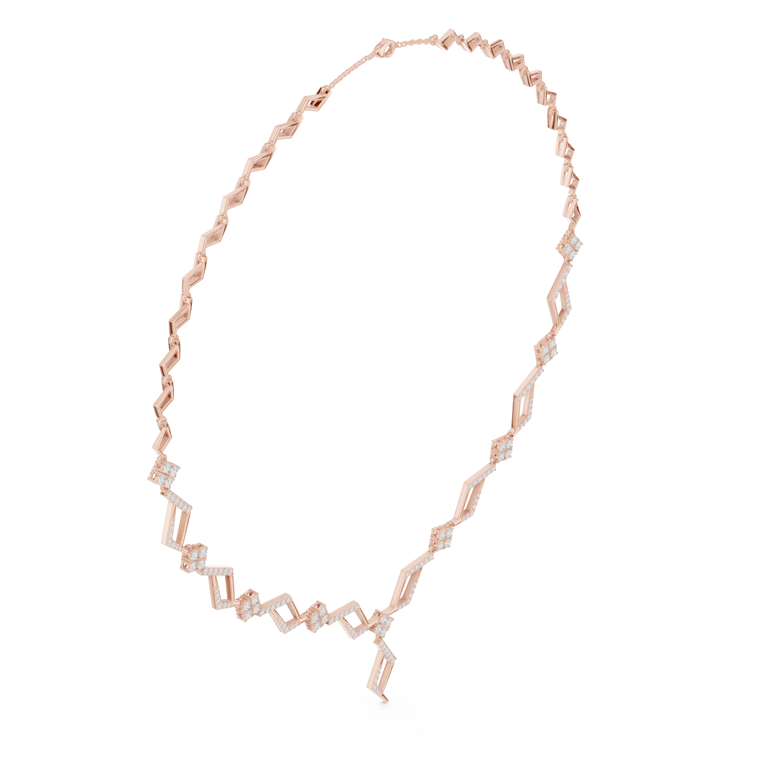 2.952 CT Round Moissanite Necklace in 9K Gold/925 Silver |WOKE