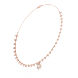 9.02 CT Pear & Round Moissanite Necklace in 9K Gold/925 Silver |WOKE