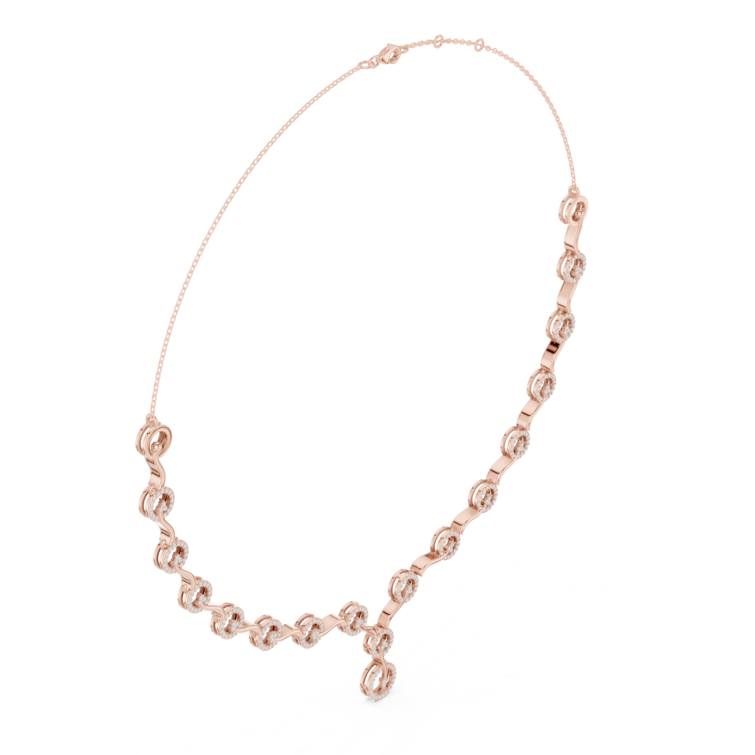 1.465 CT Round Moissanite Necklace in 9K Gold/925 Silver |WOKE