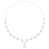 1.465 CT Round Moissanite Necklace in 9K Gold/925 Silver |WOKE