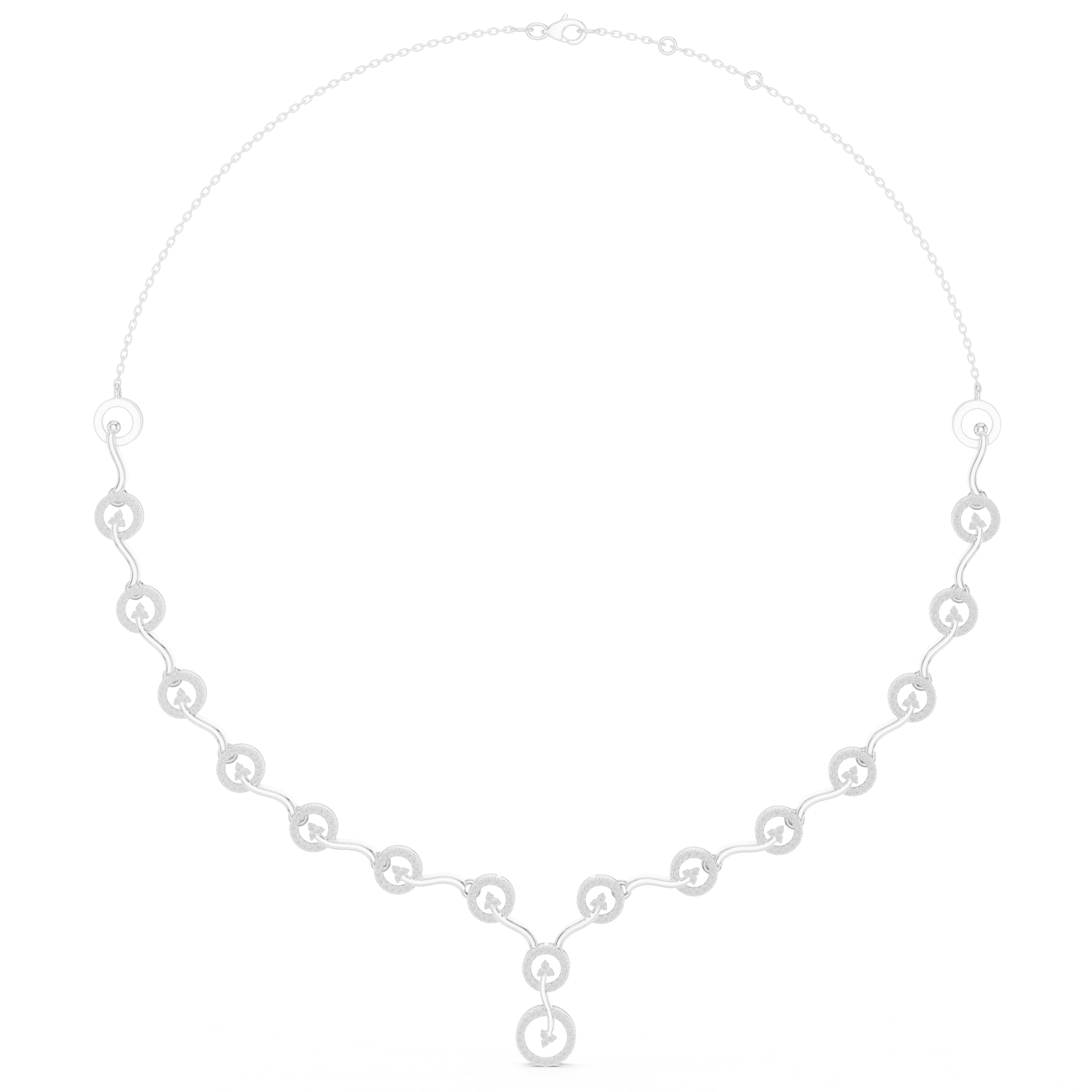 1.465 CT Round Moissanite Necklace in 9K Gold/925 Silver |WOKE