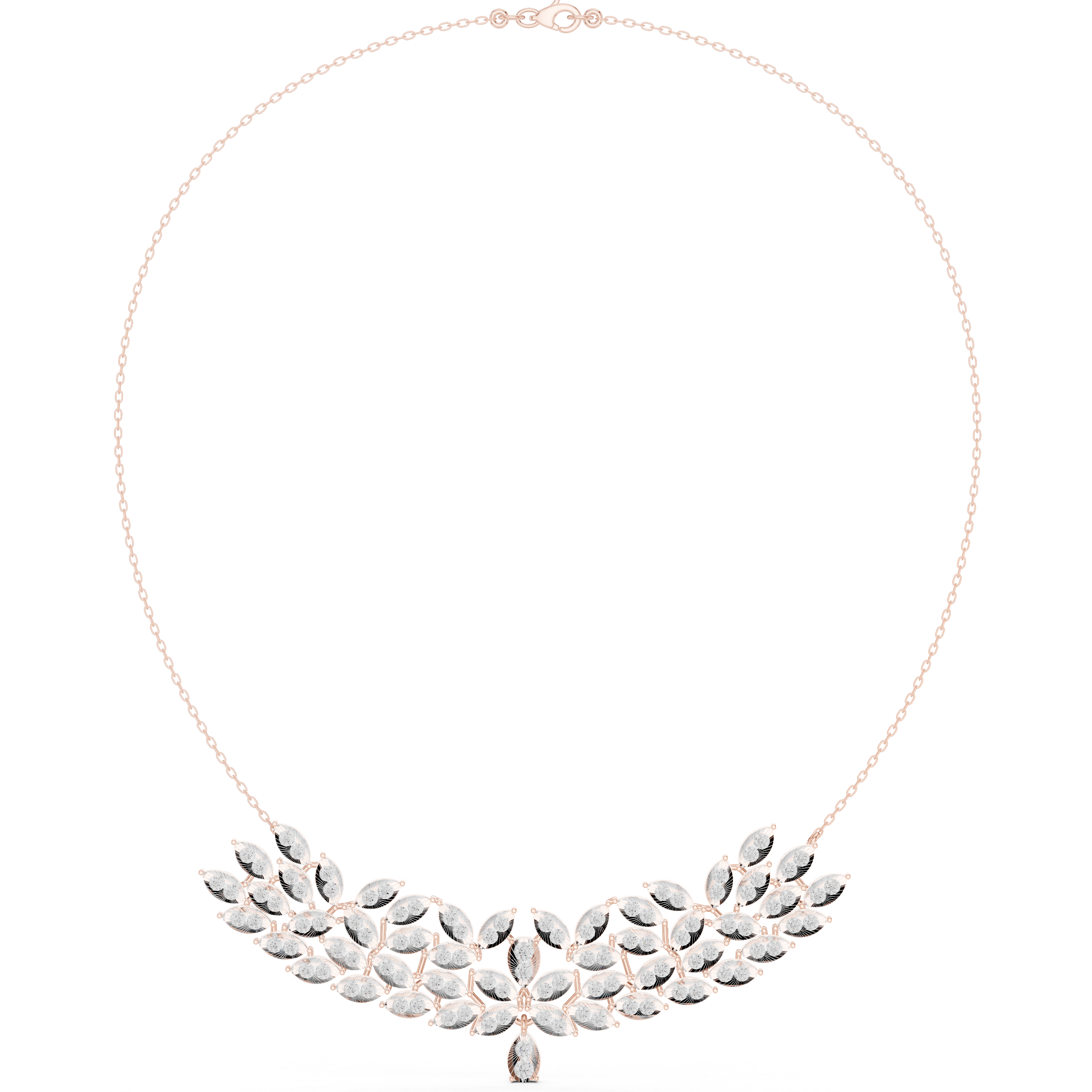 4.24 Round Moissanite Necklace in 9K Gold/925 Silver |WOKE