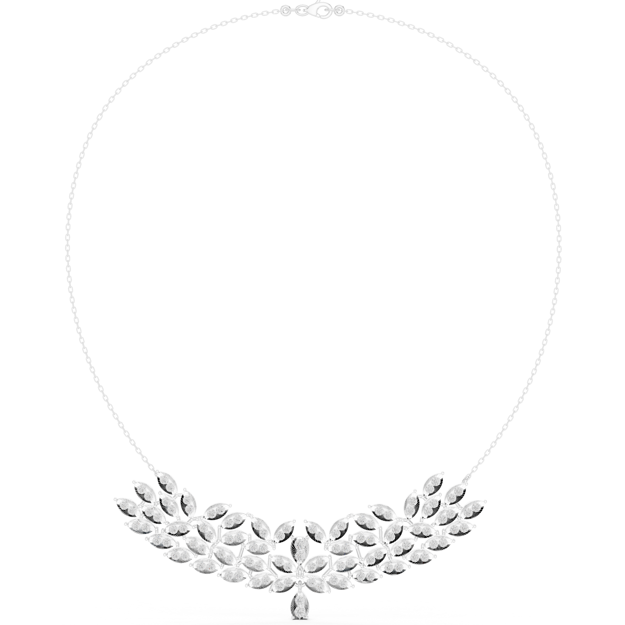 4.24 Round Moissanite Necklace in 9K Gold/925 Silver |WOKE