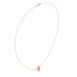 0.047 CT Round Moissanite Necklace in 9K Gold/925 Silver |WOKE
