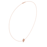 0.047 CT Round Moissanite Necklace in 9K Gold/925 Silver |WOKE