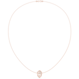 0.047 CT Round Moissanite Necklace in 9K Gold/925 Silver |WOKE
