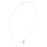 0.047 CT Round Moissanite Necklace in 9K Gold/925 Silver |WOKE