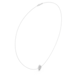 0.047 CT Round Moissanite Necklace in 9K Gold/925 Silver |WOKE