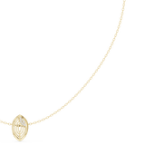 0.047 CT Round Moissanite Necklace in 9K Gold/925 Silver |WOKE