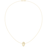 0.047 CT Round Moissanite Necklace in 9K Gold/925 Silver |WOKE
