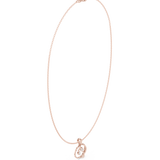 0.094 Round Moissanite Necklace in 9K Gold/925 Silver